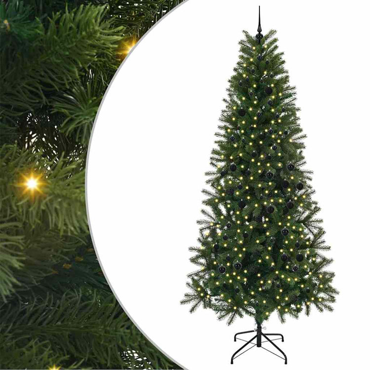 Vidaxx sapin de Noël artificiel avec 300 LED avec standard vert 240 cm PE et PVC