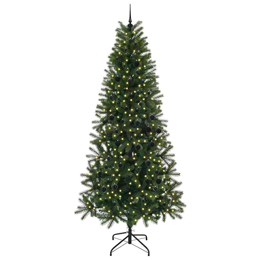Vidaxx sapin de Noël artificiel avec 300 LED avec standard vert 240 cm PE et PVC