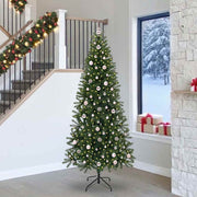 Vidaxx sapin de Noël artificiel avec 300 LED avec standard vert 240 cm PE et PVC - afbeelding 1