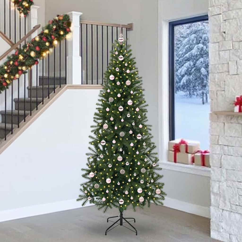 Vidaxx sapin de Noël artificiel avec 300 LED avec standard vert 240 cm PE et PVC