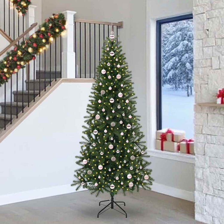 Vidaxx sapin de Noël artificiel avec 300 LED avec standard vert 240 cm PE et PVC