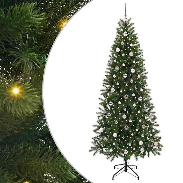 Vidaxx sapin de Noël artificiel avec 300 LED avec standard vert 240 cm PE et PVC