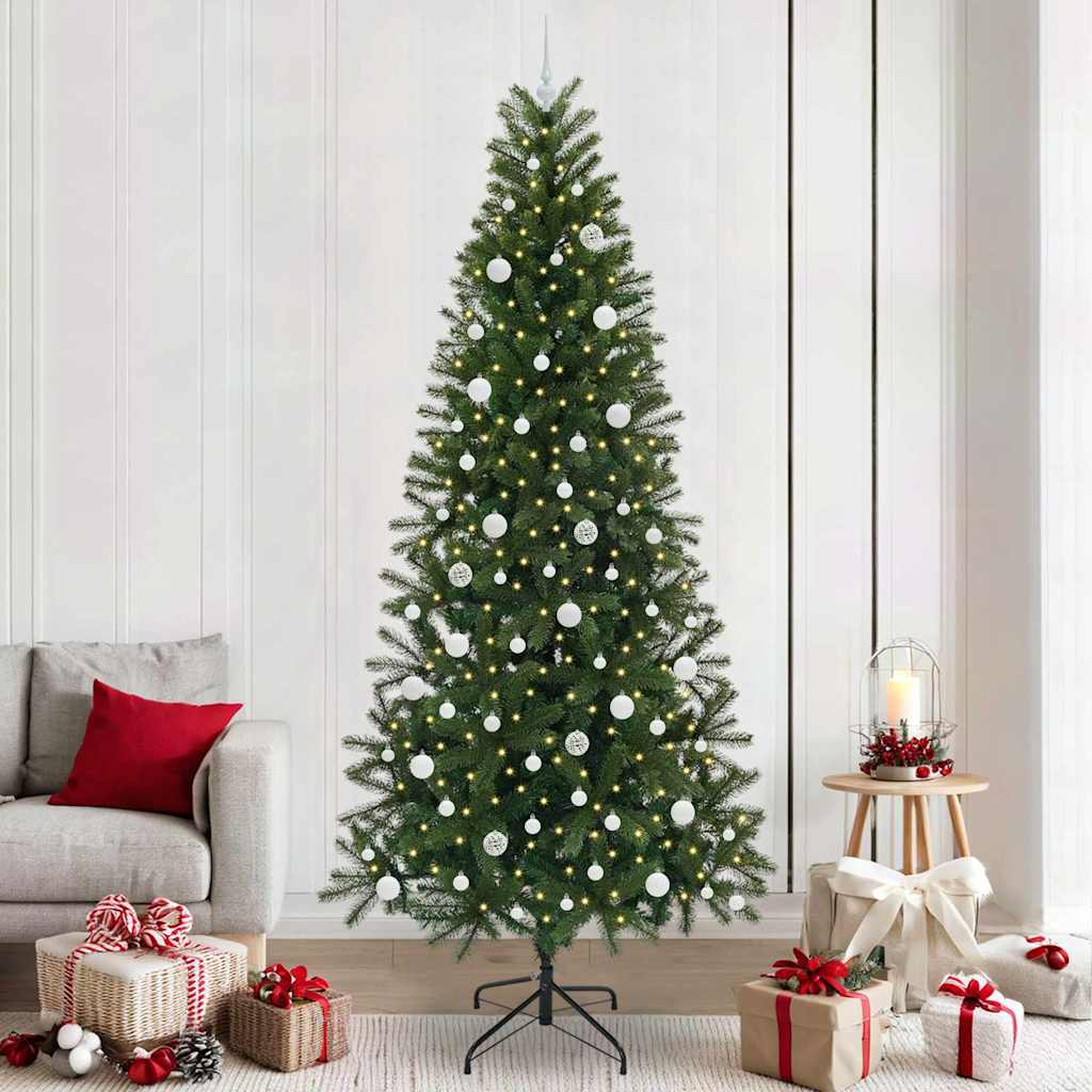 Vidaxx sapin de Noël artificiel avec 300 LED avec standard vert 240 cm PE et PVC