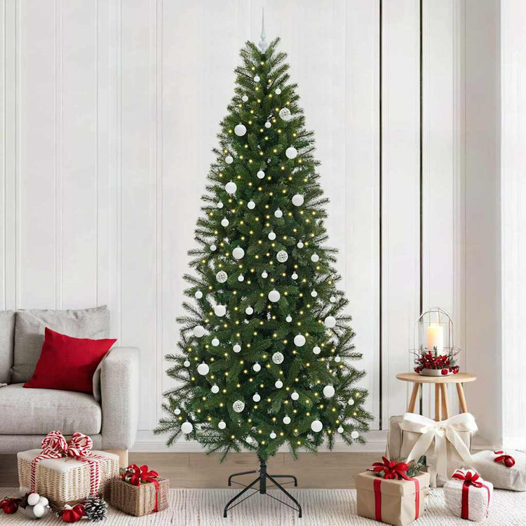 Vidaxx sapin de Noël artificiel avec 300 LED avec standard vert 240 cm PE et PVC