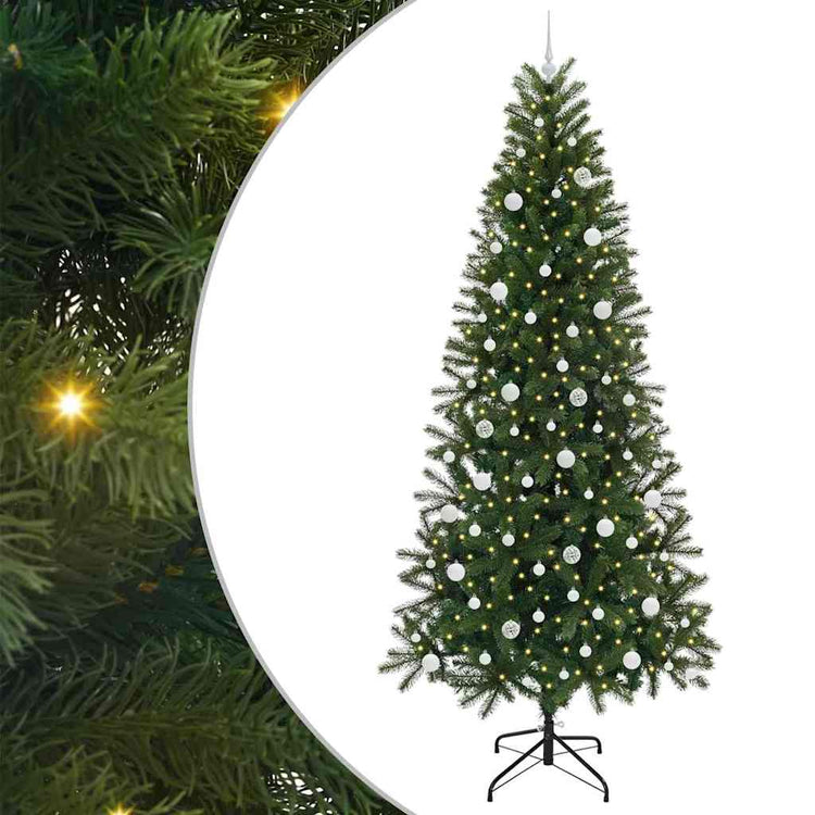 Vidaxx sapin de Noël artificiel avec 300 LED avec standard vert 240 cm PE et PVC