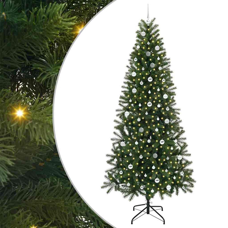 Vidaxx sapin de Noël artificiel avec 300 LED avec standard vert 240 cm PE et PVC