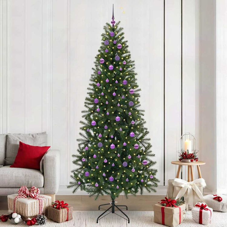 Vidaxx sapin de Noël artificiel avec 300 LED avec standard vert 240 cm PE et PVC