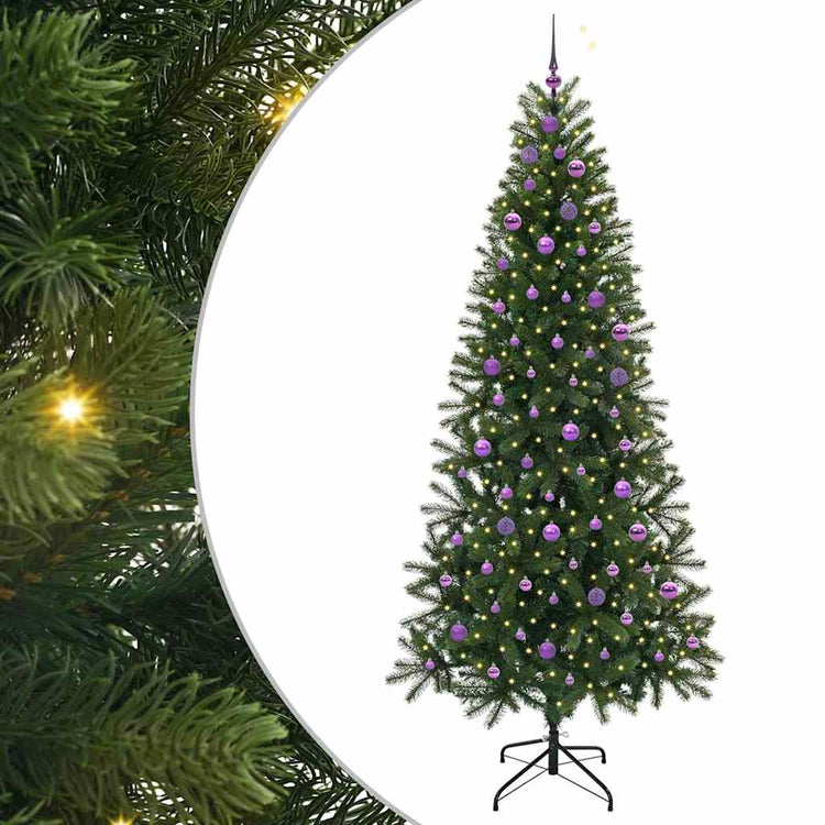 Vidaxx sapin de Noël artificiel avec 300 LED avec standard vert 240 cm PE et PVC