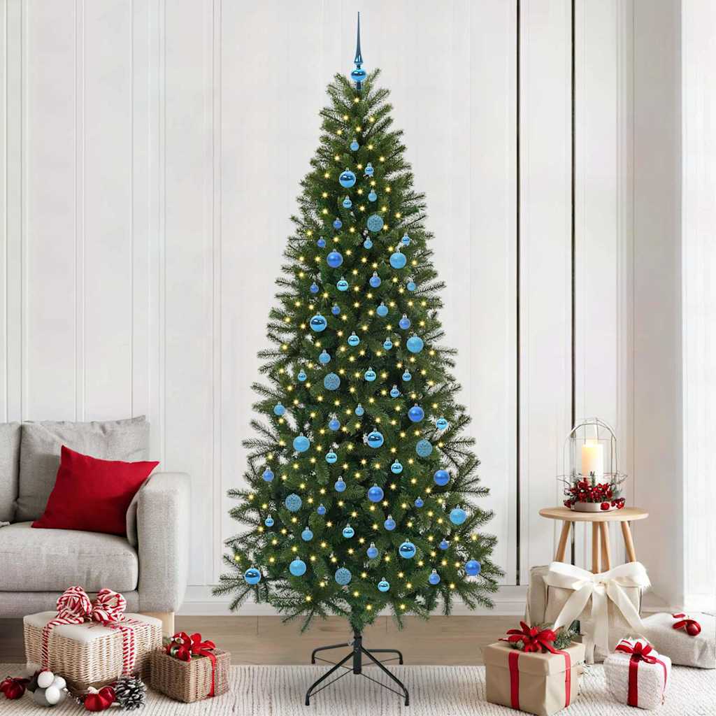 Vidaxx sapin de Noël artificiel avec 300 LED avec standard vert 240 cm PE et PVC