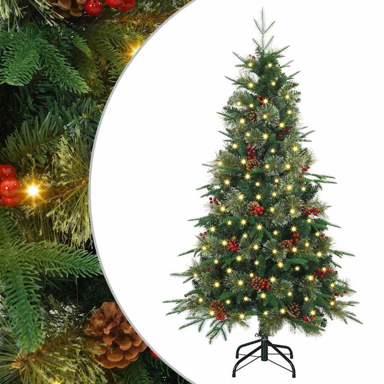 Vidaxx sapin de Noël artificiel pliable vert 120 cm PE et PVC