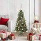 Vidaxx sapin de Noël artificiel pliable vert 120 cm PE et PVC