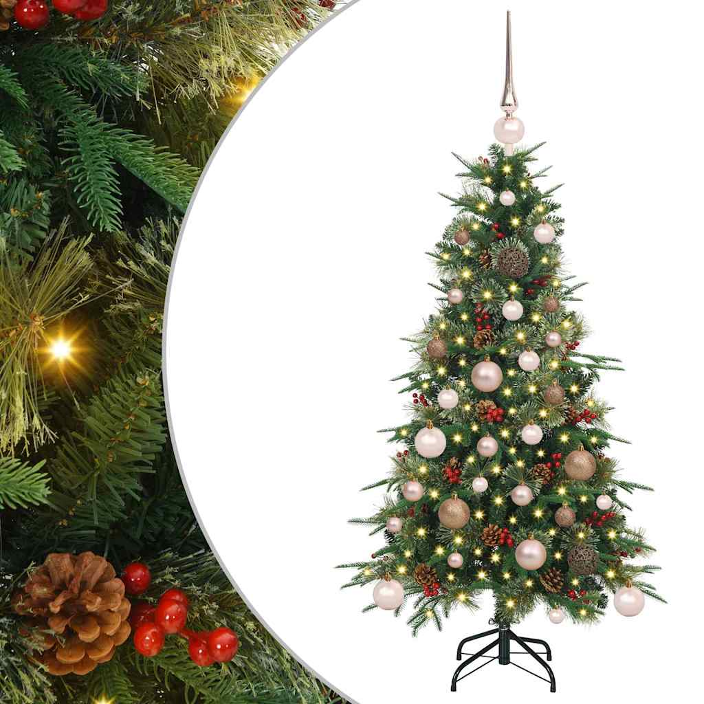 Vidaxx sapin de Noël artificiel pliable vert 120 cm PE et PVC