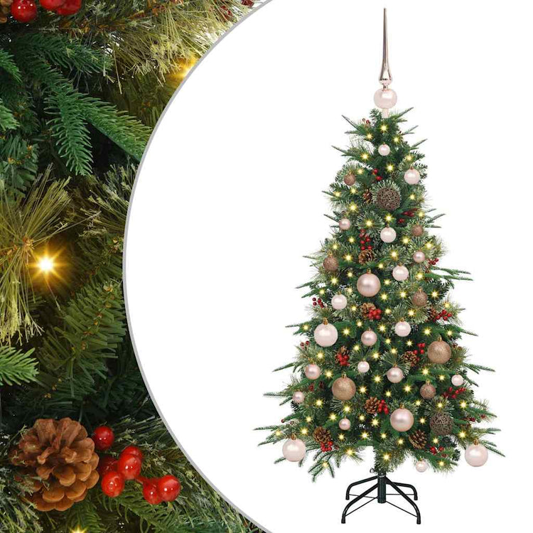 Vidaxx sapin de Noël artificiel pliable vert 120 cm PE et PVC