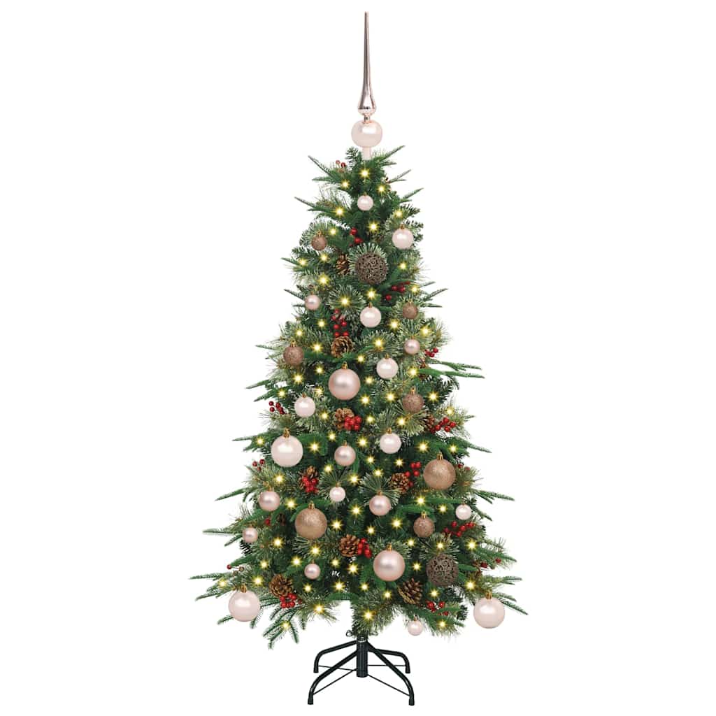 Vidaxx sapin de Noël artificiel pliable vert 120 cm PE et PVC