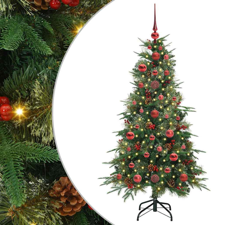 Vidaxx sapin de Noël artificiel pliable vert 120 cm PE et PVC