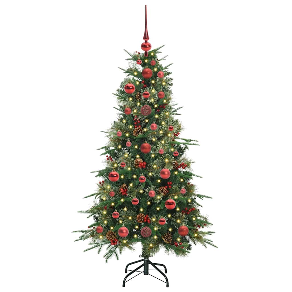 Vidaxx sapin de Noël artificiel pliable vert 120 cm PE et PVC