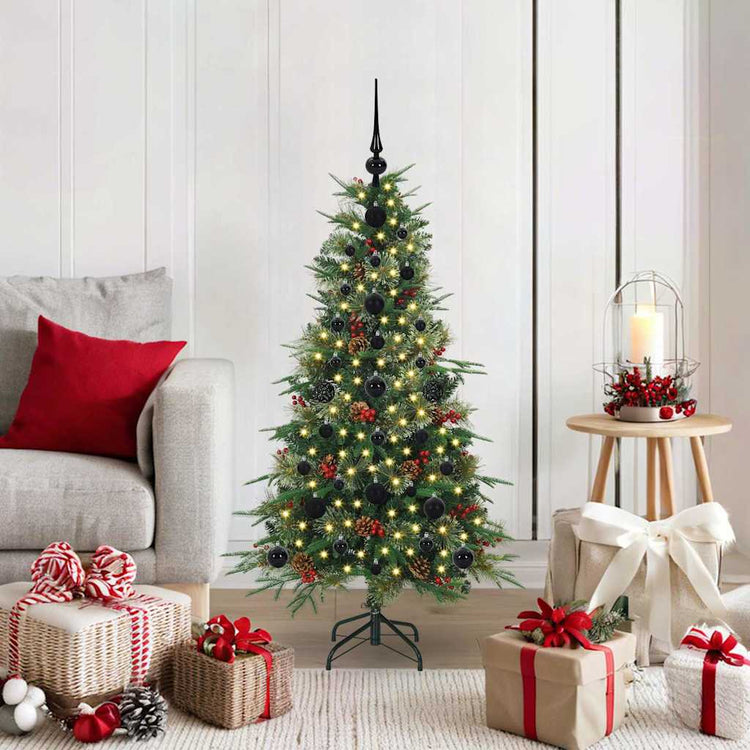 Vidaxx sapin de Noël artificiel pliable vert 120 cm PE et PVC