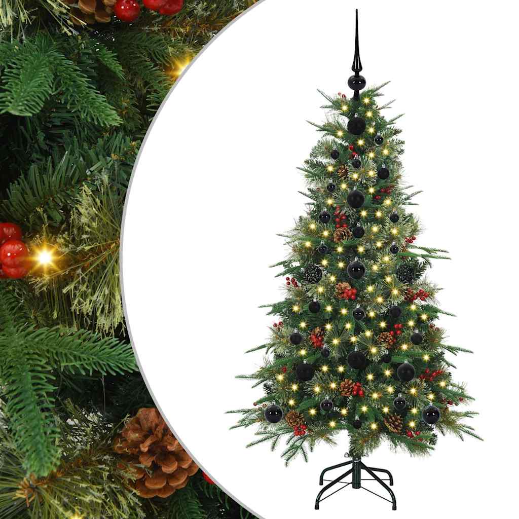 Vidaxx sapin de Noël artificiel pliable vert 120 cm PE et PVC
