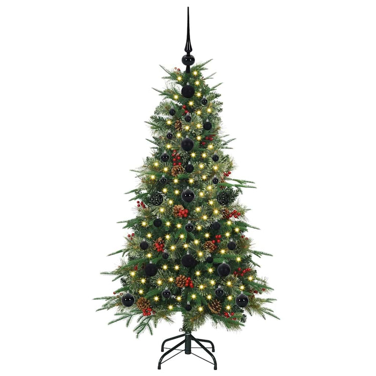 Vidaxx sapin de Noël artificiel pliable vert 120 cm PE et PVC
