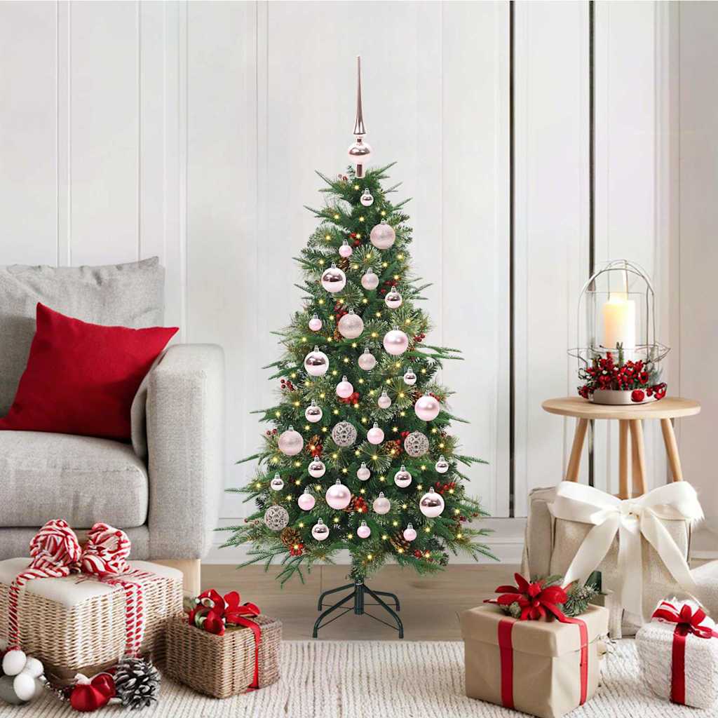Vidaxx sapin de Noël artificiel pliable vert 120 cm PE et PVC
