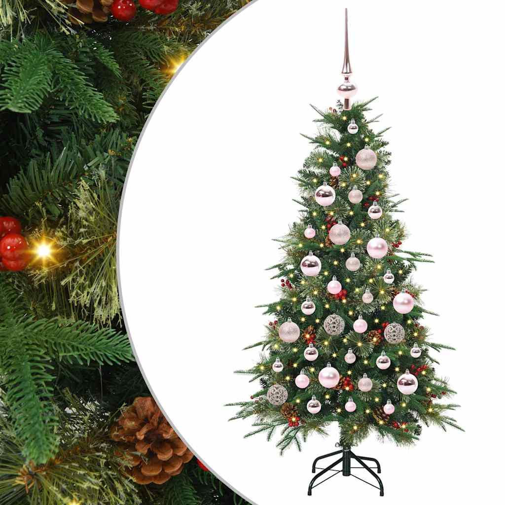 Vidaxx sapin de Noël artificiel pliable vert 120 cm PE et PVC