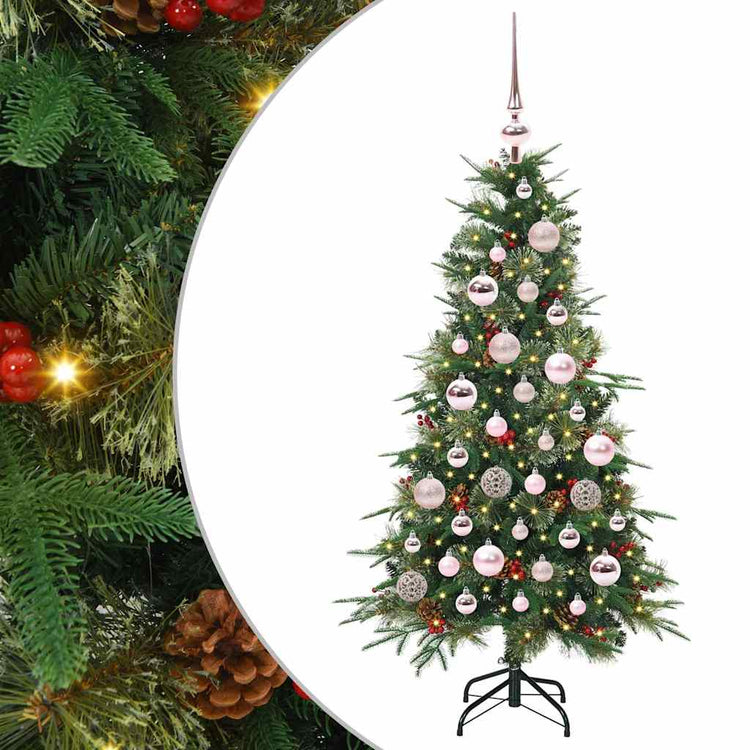 Vidaxx sapin de Noël artificiel pliable vert 120 cm PE et PVC