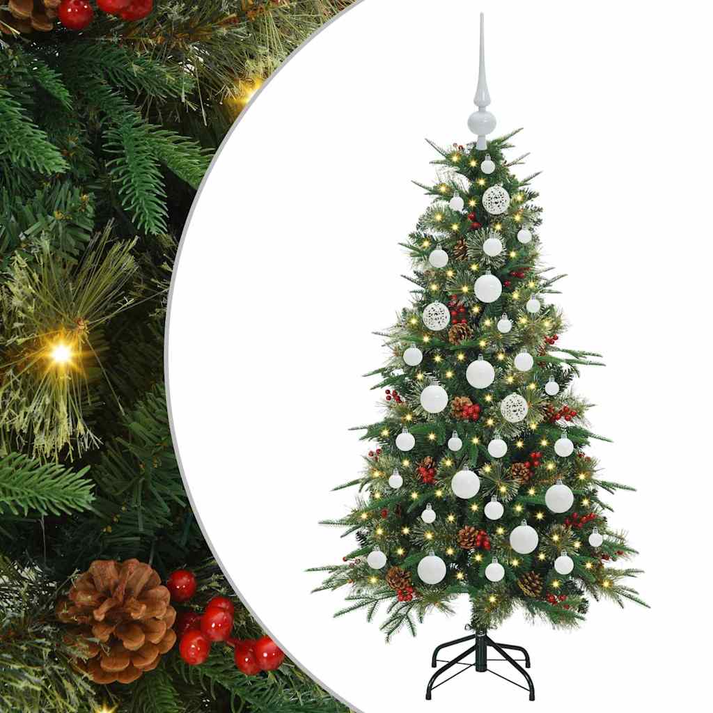 Vidaxx sapin de Noël artificiel pliable vert 120 cm PE et PVC