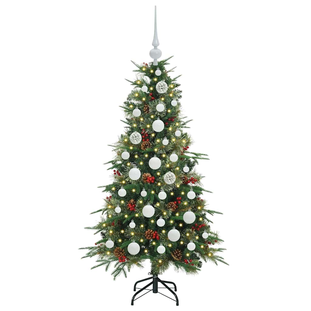 Vidaxx sapin de Noël artificiel pliable vert 120 cm PE et PVC