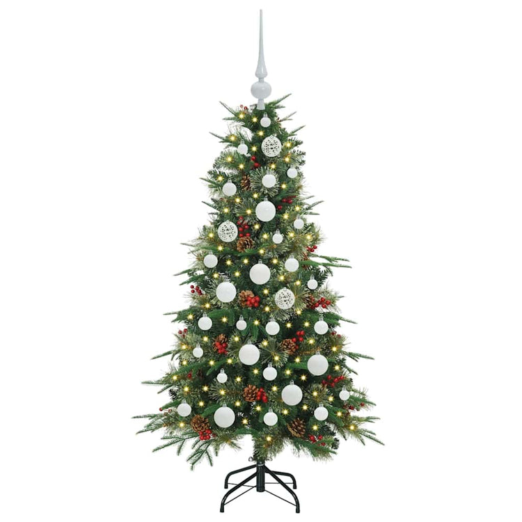 Vidaxx sapin de Noël artificiel pliable vert 120 cm PE et PVC