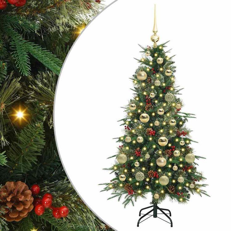 Vidaxx sapin de Noël artificiel pliable vert 120 cm PE et PVC