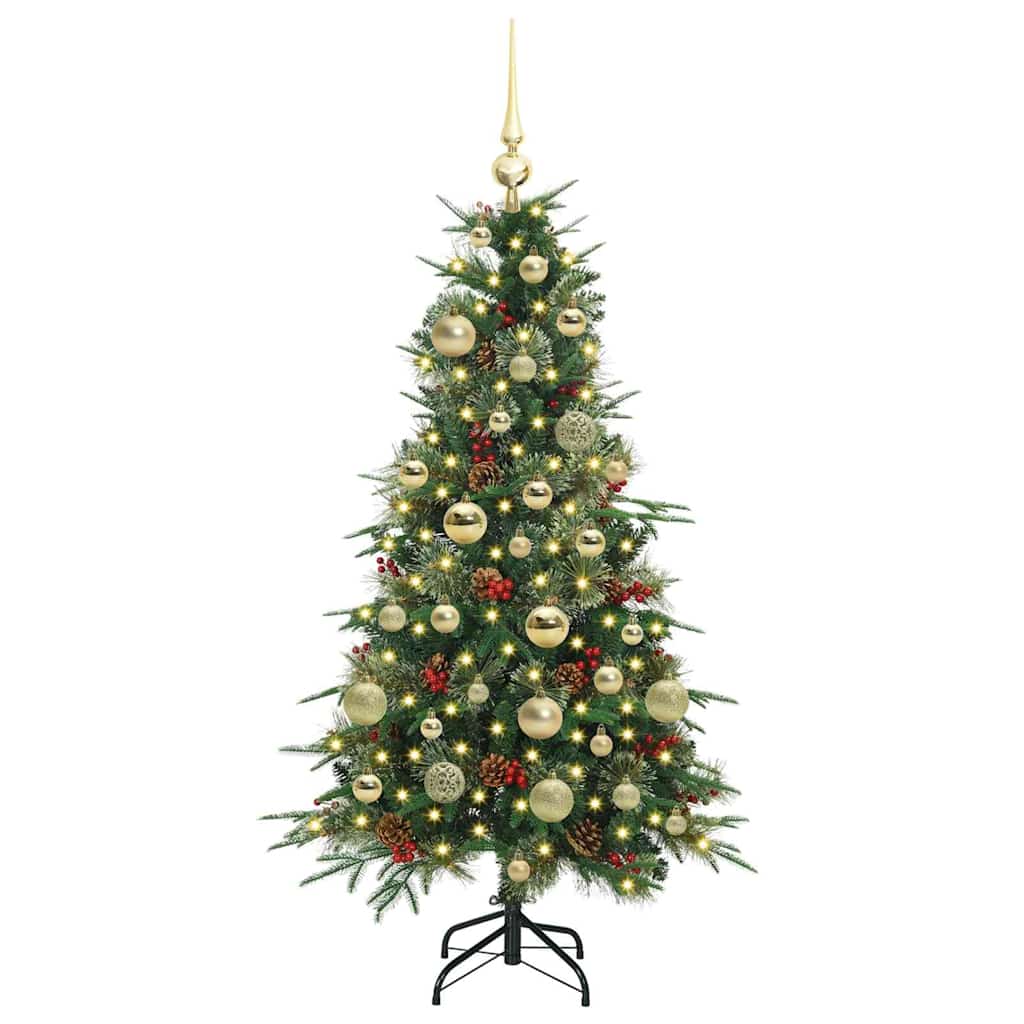 Vidaxx sapin de Noël artificiel pliable vert 120 cm PE et PVC