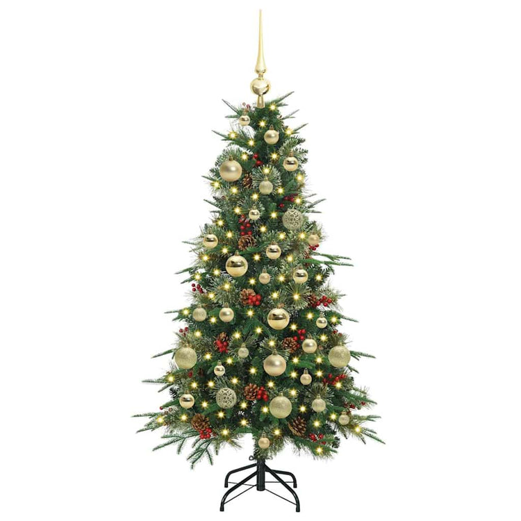 Vidaxx sapin de Noël artificiel pliable vert 120 cm PE et PVC