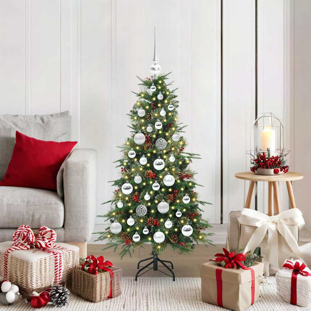 Vidaxx sapin de Noël artificiel pliable vert 120 cm PE et PVC
