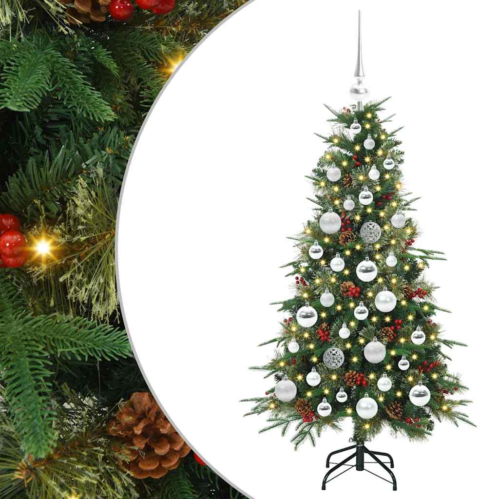 Vidaxx sapin de Noël artificiel pliable vert 120 cm PE et PVC
