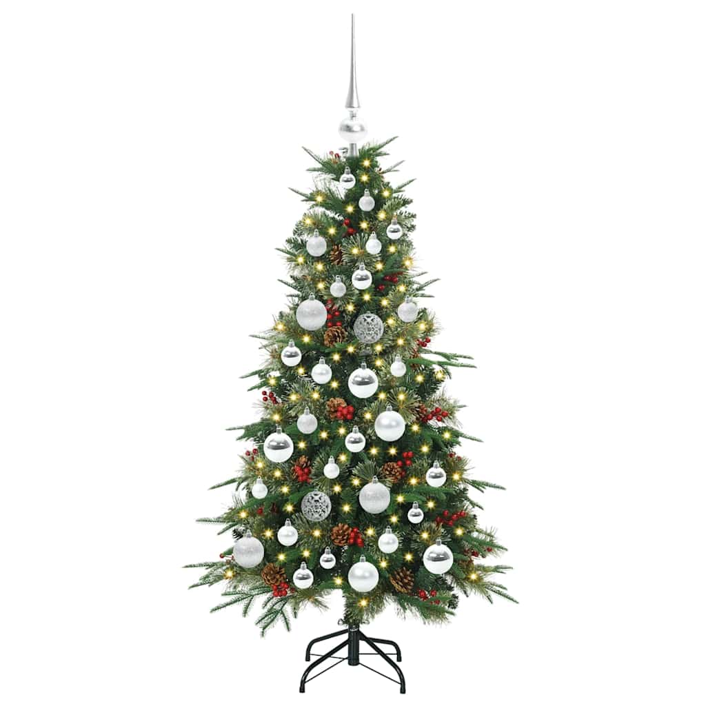 Vidaxx sapin de Noël artificiel pliable vert 120 cm PE et PVC
