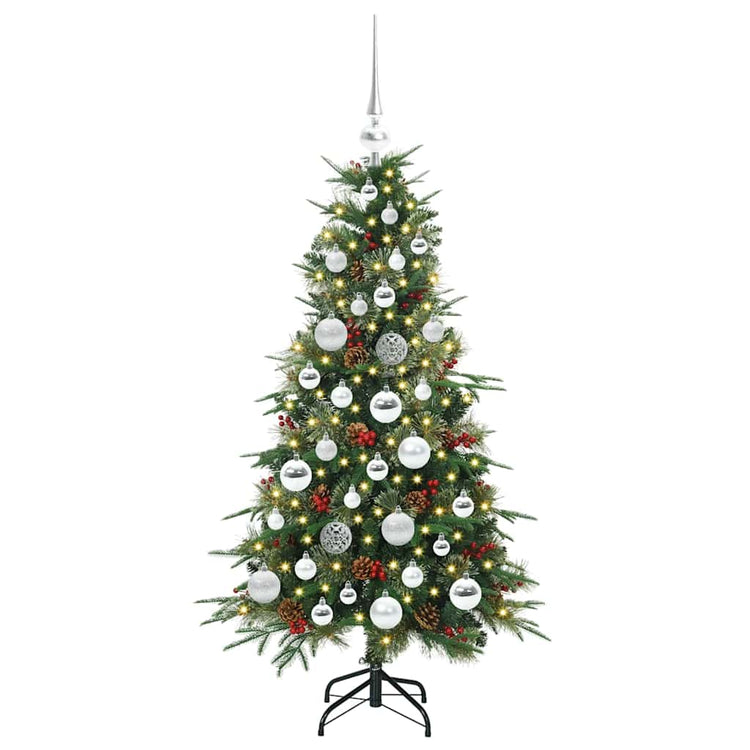 Vidaxx sapin de Noël artificiel pliable vert 120 cm PE et PVC