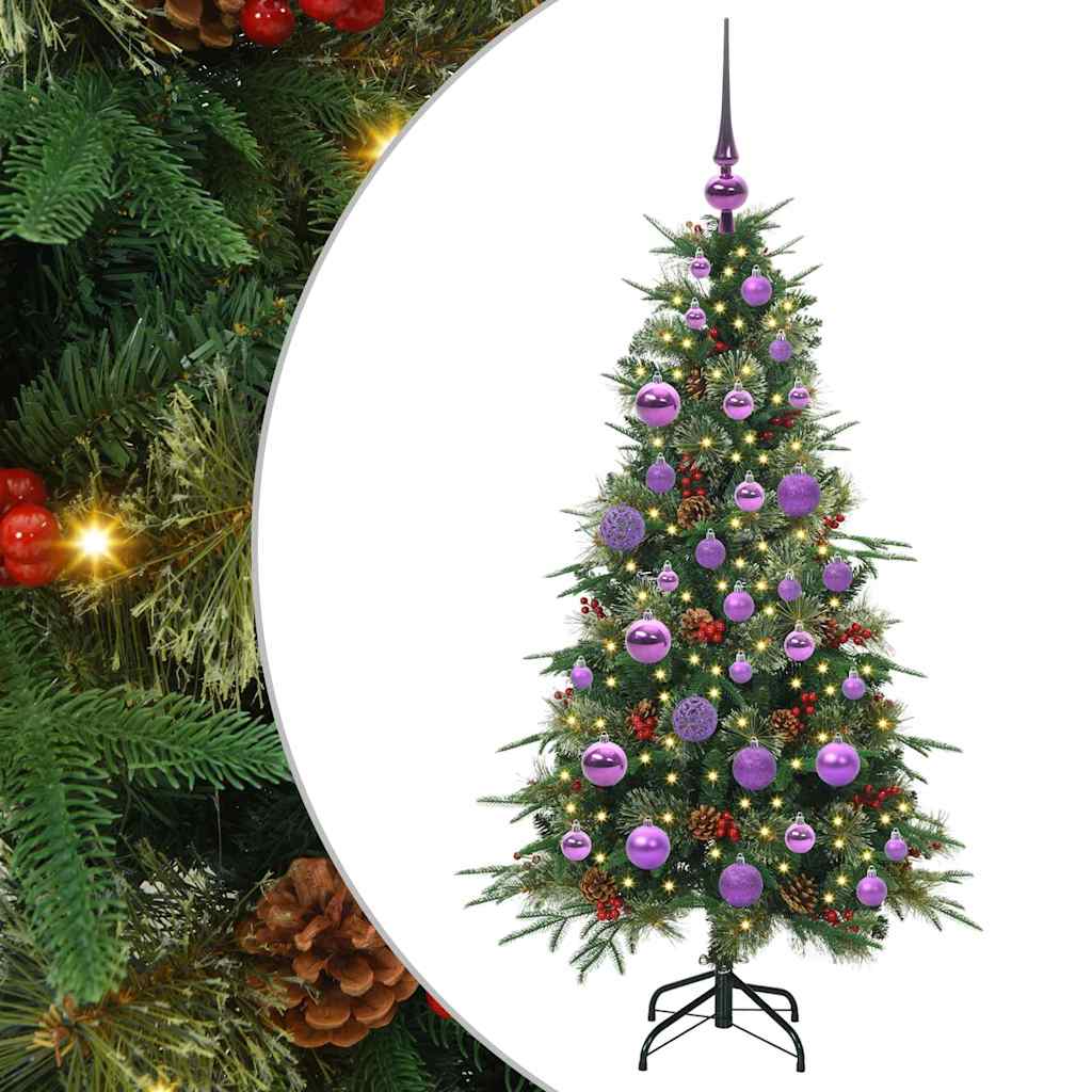 Vidaxx sapin de Noël artificiel pliable vert 120 cm PE et PVC
