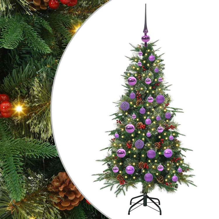 Vidaxx sapin de Noël artificiel pliable vert 120 cm PE et PVC