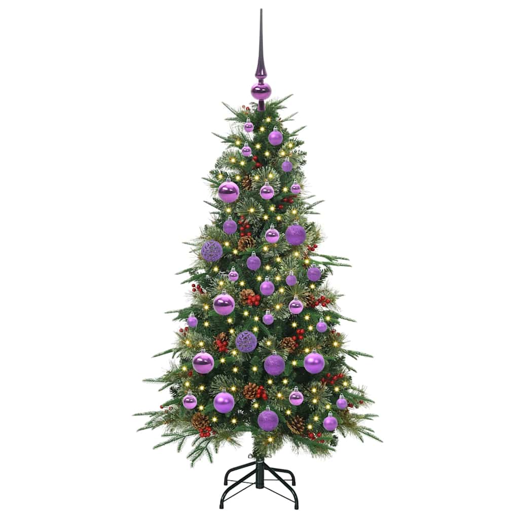 Vidaxx sapin de Noël artificiel pliable vert 120 cm PE et PVC