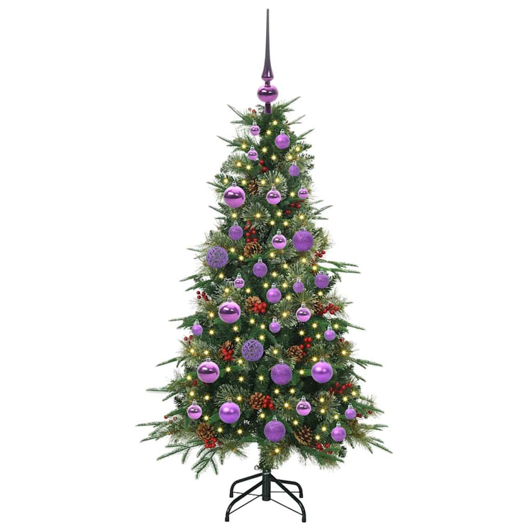 Vidaxx sapin de Noël artificiel pliable vert 120 cm PE et PVC