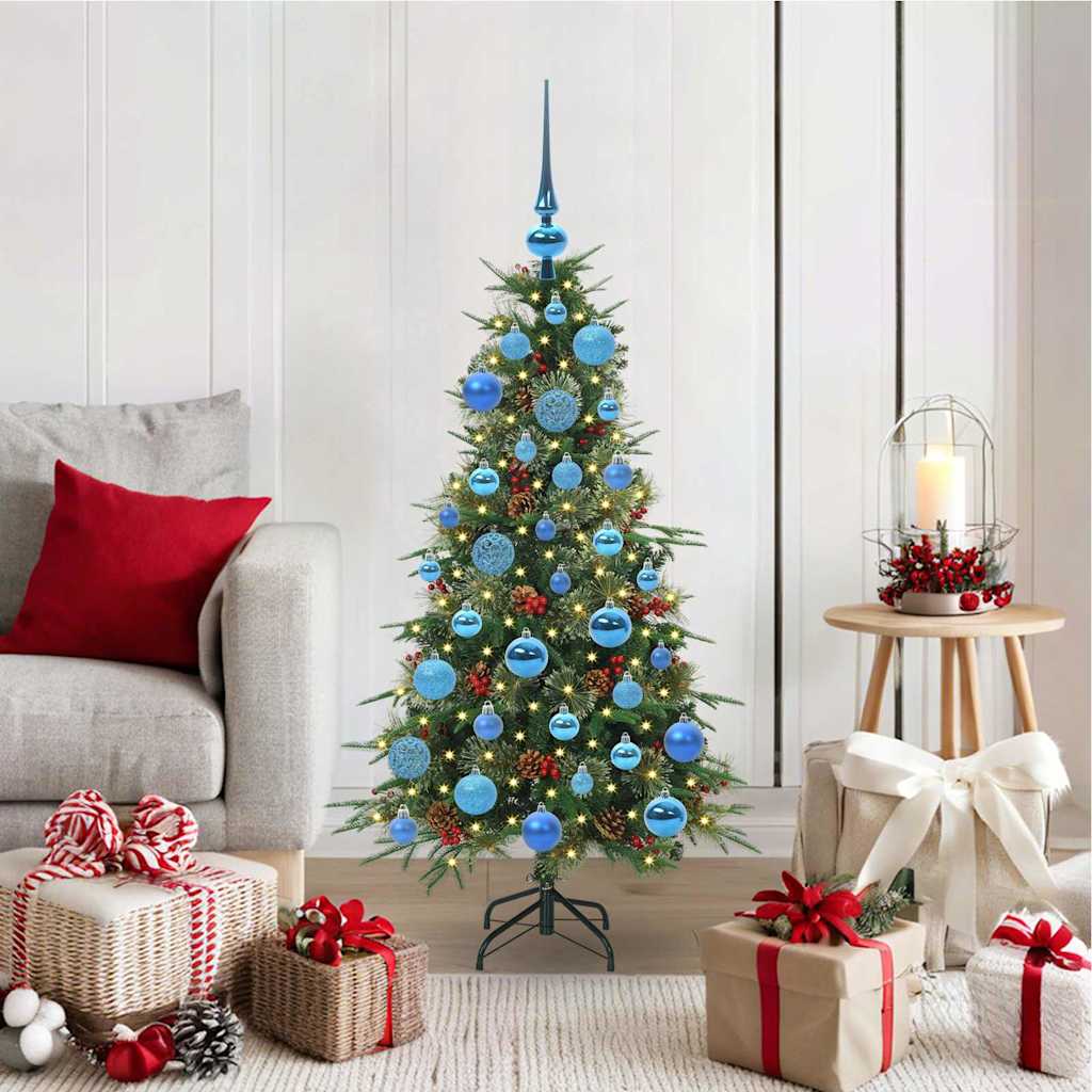 Vidaxx sapin de Noël artificiel pliable vert 120 cm PE et PVC