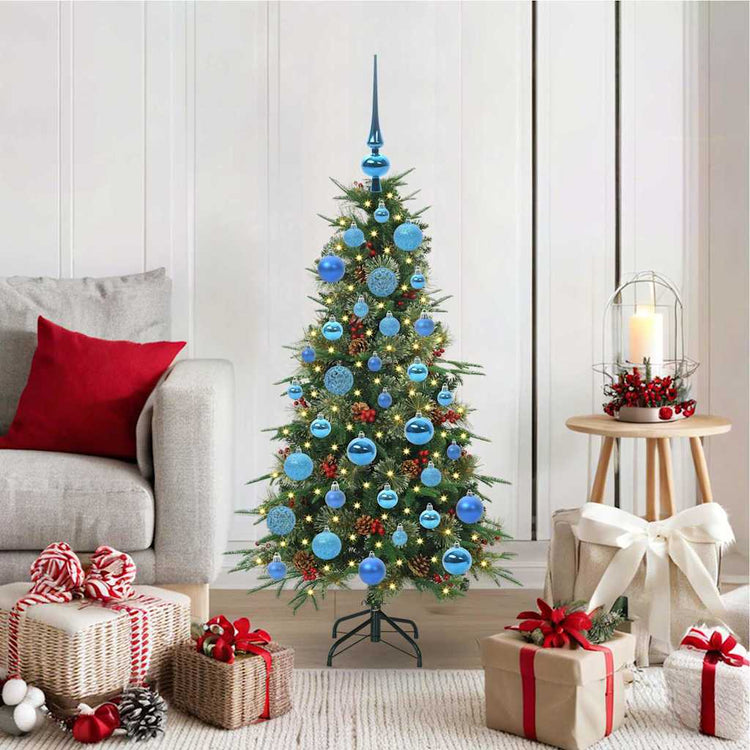 Vidaxx sapin de Noël artificiel pliable vert 120 cm PE et PVC