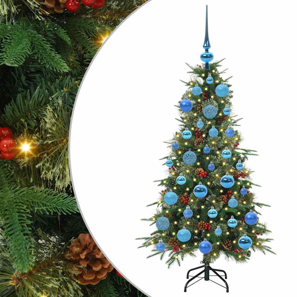 Vidaxx sapin de Noël artificiel pliable vert 120 cm PE et PVC