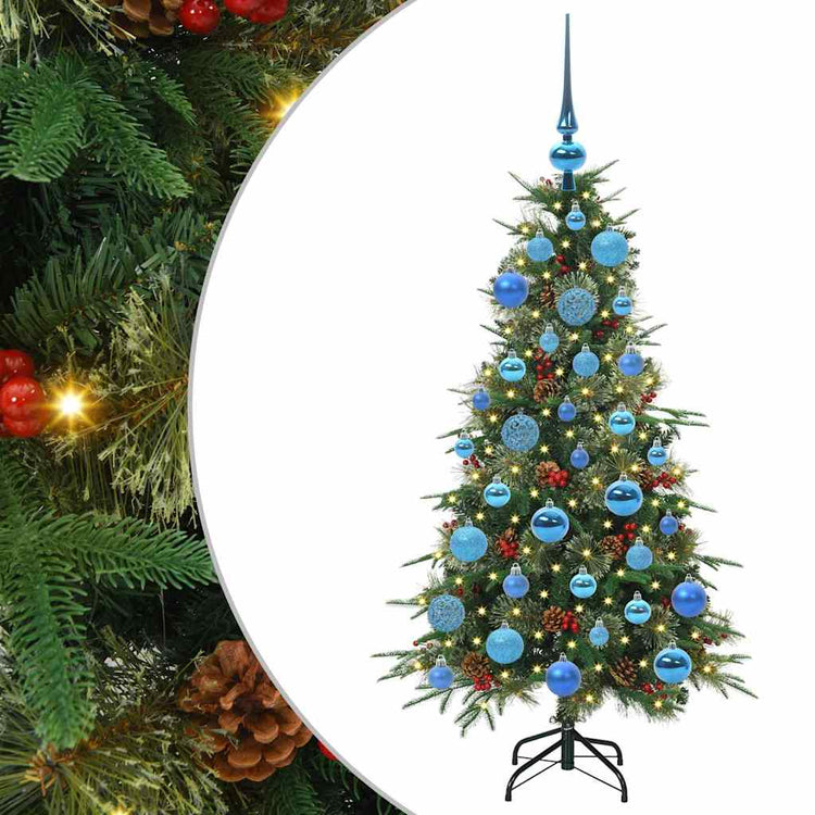 Vidaxx sapin de Noël artificiel pliable vert 120 cm PE et PVC