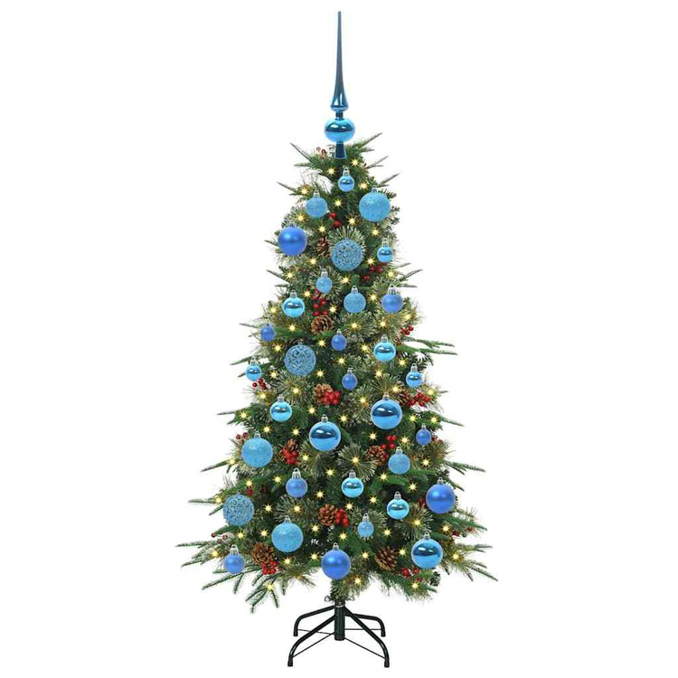 Vidaxx sapin de Noël artificiel pliable vert 120 cm PE et PVC