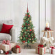 Vidaxx sapin de Noël artificiel pliable vert 120 cm PE et PVC