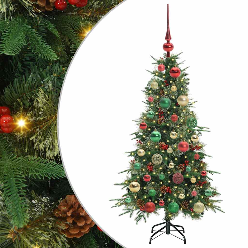 Vidaxx sapin de Noël artificiel pliable vert 120 cm PE et PVC