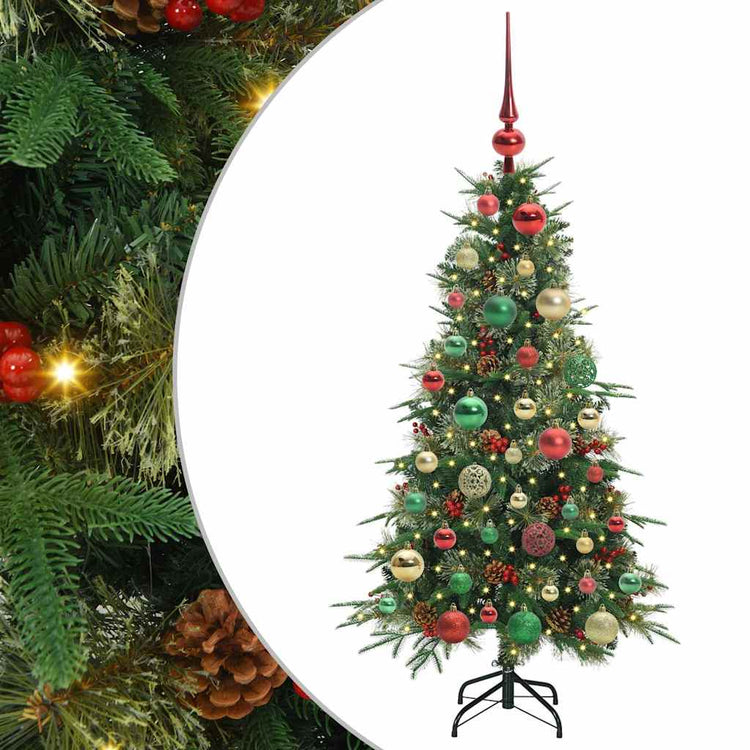 Vidaxx sapin de Noël artificiel pliable vert 120 cm PE et PVC