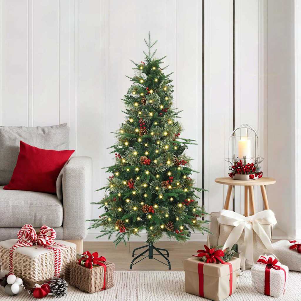 Vidaxx sapin de Noël artificiel pliant vert 150 cm PE et PVC