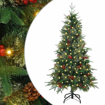 Vidaxx sapin de Noël artificiel pliant vert 150 cm PE et PVC